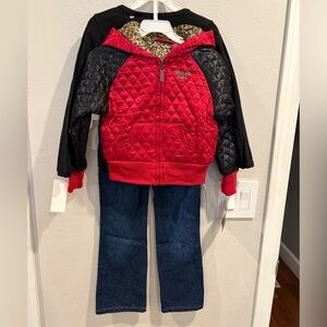 Vintage US Polo Association 3 Piece Girls Size 6 Denim Set Deadstock NWT 1990